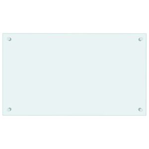 vidaXL K&uuml;chenr&uuml;ckwand Wei&szlig; 70x40 cm Hartglas