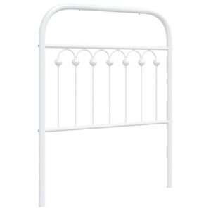 vidaXL Ersatz-Kopfteil Metall Wei&szlig; 75 cm