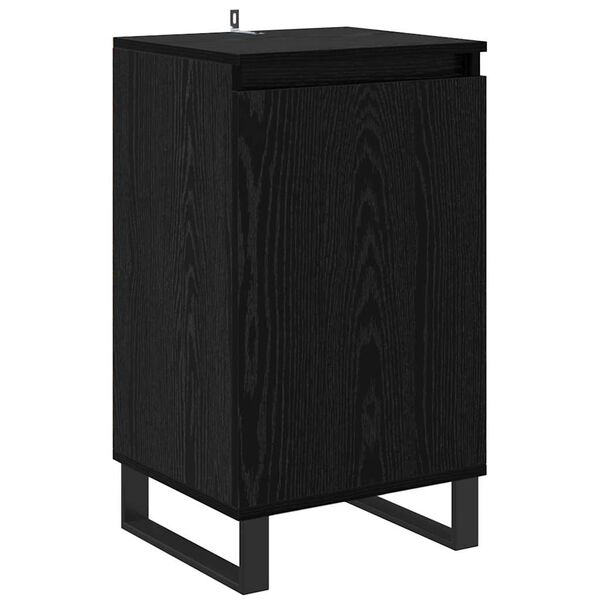 vidaXL Sideboard Schwarz Eichen-Optik 40 x 35 x 70 cm Holzwerkstoff