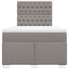 vidaXL Boxspringbett mit Matratze Taupe 120x200 cm Stoff