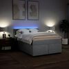 vidaXL Boxspringbett mit Matratze Hellgrau 160x200 cm Stoff