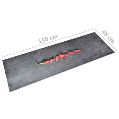 vidaXL Küchenbodenmatte Waschbar Pfeffer 45x150 cm