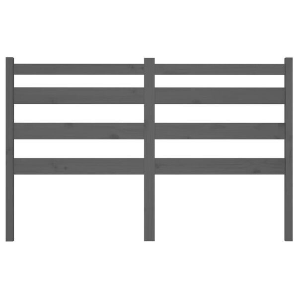 vidaXL Kopfteil Grau 206x4x100 cm Massivholz Kiefer