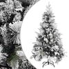 vidaXL Weihnachtsbaum mit Zapfen Beschneit 195 cm PVC & PE