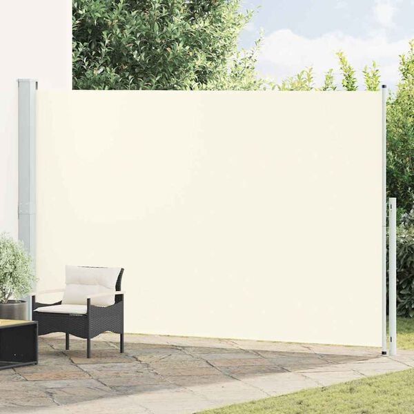 vidaXL Seitenmarkise Ausziehbar 220x500 cm Creme
