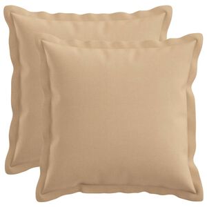 vidaXL Kissenbezug 2 pcs HOUTEN Creme 30 x 30 cm Kunstleinen