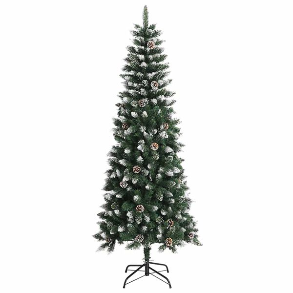 vidaXL K&uuml;nstlicher Weihnachtsbaum mit 300 LEDs mit St&auml;nder Gr&uuml;n 210 cm