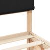 vidaXL Bettgestell mit gepolstertem Kopfteil Schwarz 180 x 200 cm