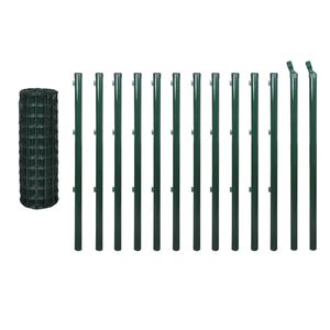 vidaXL Eurozaun Stahl 25x1,5 m Gr&uuml;n