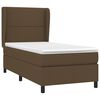 vidaXL Boxspringbett mit Matratze Dunkelbraun 100x200 cm Stoff