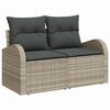 vidaXL Sofa Set mit Kissen 6 pcs Hellgrau Polyester
