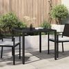 vidaXL Garten-E&szlig;tisch Schwarz 90 x 90 x 75 cm Poly Rattan