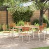 vidaXL Garten-Ess-Set 7 pcs Braun Massives Akazienholz
