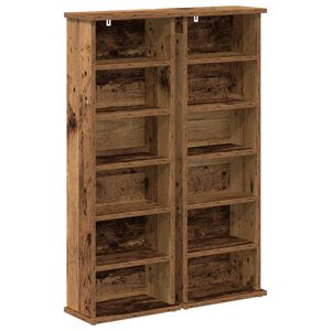 vidaXL CD Regal 2 stk. Eichenholz 60 x 17 x 92 cm Holzwerkstoff