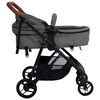 vidaXL 3-in-1 Kinderwagen Hellgrau und Schwarz Stahl