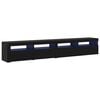 vidaXL TV-Schr&auml;nk 2 pcs Schwarz Eichen-Optik Holzwerkstoff