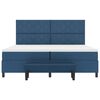 vidaXL Boxspringbett mit Matratze mit Kopfteil Blau 200 x 200 cm Stoff