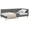 vidaXL Eckbettgestell Dunkelgrau 90 x 200 cm Stoff