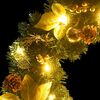 vidaXL Weihnachtsgirlande mit LED-Lichtern Grün 2,7 m PVC