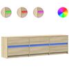 vidaXL TV-Schrank mit LED-Beleuchtung Sonoma-Eiche 180x34x50 cm