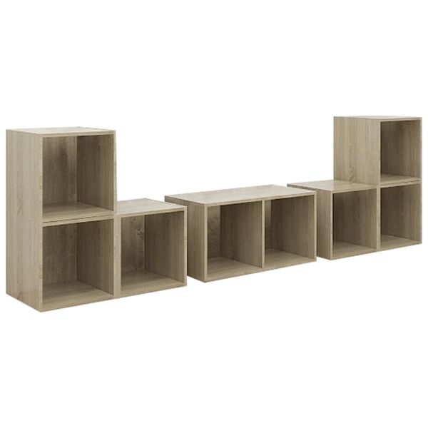 vidaXL 6-tlg. TV-Schrank-Set Sonoma-Eiche Holzwerkstoff