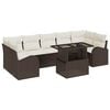 vidaXL Gartensofa-set 8 Stk. Braun Poly-Rattan