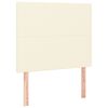 vidaXL Bettgestell mit Kopfteil Creme 90x200 cm Kunstleder