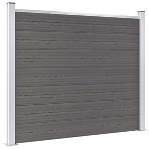 vidaXL Zaunelement WPC 180x146 cm Grau