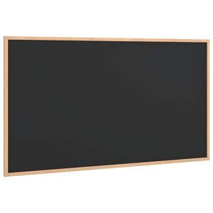 vidaXL Kreidetafel mit Rahmen aus massivem Kiefernholz Schwarz 100 x 55 cm