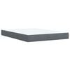 vidaXL Boxspringbett mit Matratze Dunkelgrau 140x200 cm Samt