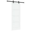 vidaXL Schiebet&uuml;r ORKDAL 78 x 211 cm Holzwerkstoff Wei&szlig; und Schwarz
