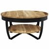 vidaXL Couchtisch Raues Massives Mangoholz 65x32 cm