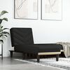 vidaXL Chaiselongue Schwarz Stoff