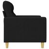 vidaXL 3-Sitzer-Sofa Schwarz 180 cm Stoff