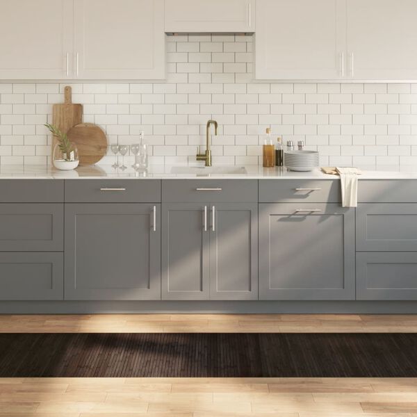 vidaXL Teppich Rechteckig Dunkelbraun 60x400 cm Bambus