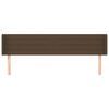 vidaXL Kopfteil mit Ohren Dunkelbraun 203x16x78/88 cm Stoff