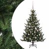 vidaXL K&uuml;nstlicher Weihnachtsbaum mit Weihnachtskugel 120 cm 150 LEDs