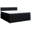vidaXL Boxspringbett mit Matratze Schwarz 180x200 cm Stoff