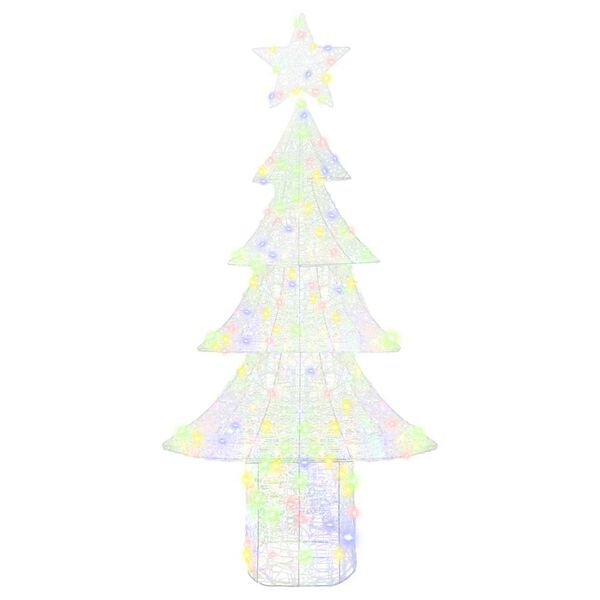 vidaXL Weihnachtsbaum mit 240 LEDs Mehrfarbig 180 cm Acryl