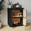 vidaXL Sideboard Schwarz 60x34x75 cm Massivholz Kiefer