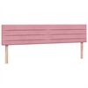 vidaXL Boxspringbett mit Matratze Rosa 180x210 cm Samt