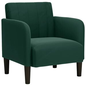 vidaXL Sessel mit Armlehnen Dunkelgr&uuml;n 54 cm Samt
