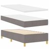 vidaXL Boxspringbett mit Matratze mit LED Taupe 90 x 190 cm Stoff