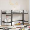 vidaXL Kinderloftbett Schwarz 90 x 190 cm Stahl