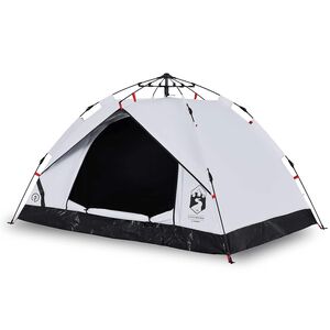 vidaXL Kuppel-Campingzelt 2 Personen Wei&szlig; Verdunkelt Quick Release
