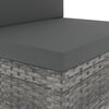 vidaXL Modulares Mittelsofa Poly Rattan Grau
