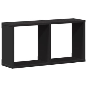 vidaXL Wandschrank 60x16x30 cm Schwarz Holzwerkstoff