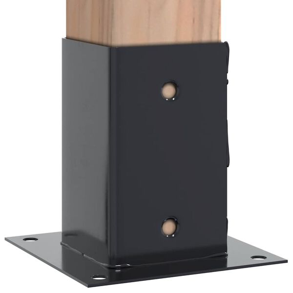 vidaXL Pfostentr&auml;ger Quadrat 12 Stk. 91x91mm Pulverbeschichteter Stahl