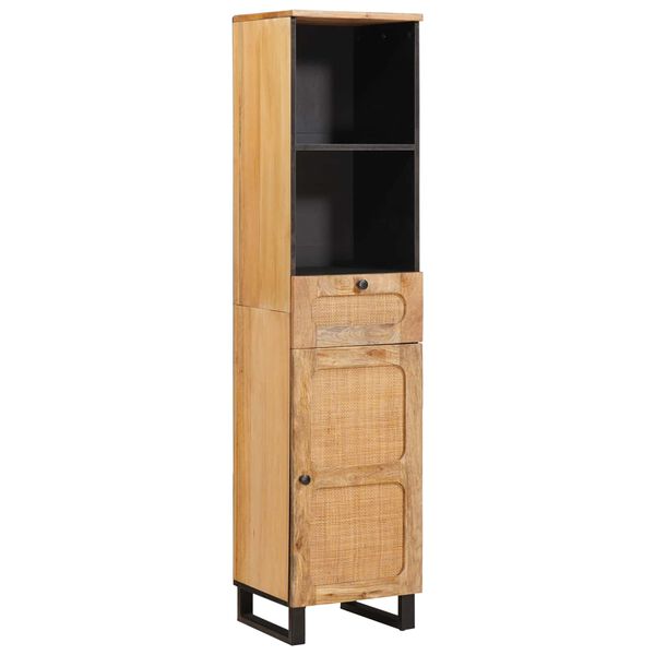 vidaXL Badezimmer Sets mit Schubladen mit Regal Natur Massivholz Mango