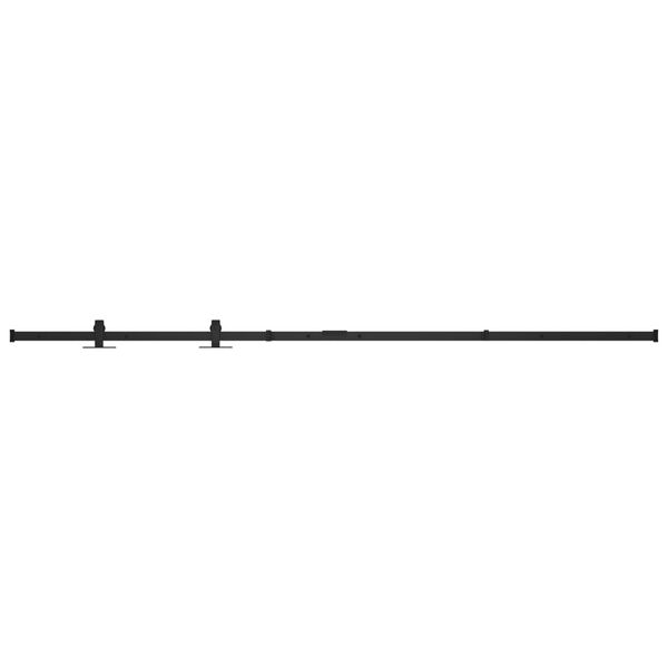 vidaXL Mini Schiebet&uuml;rbeschlag Set f&uuml;r Schrankt&uuml;ren Carbonstahl 183 cm